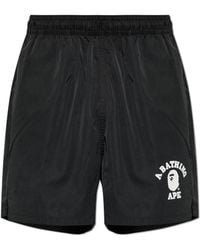A Bathing Ape - Shorts With Logo - Lyst
