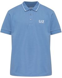 EA7 - Polo Shirt With Printed Logo - Lyst