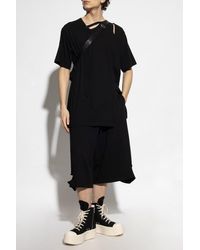 Yohji Yamamoto - T-Shirt With Slit - Lyst