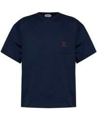 Versace - T-Shirt With Pocket - Lyst