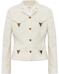 Versace - Blazer With Appliqués - Lyst