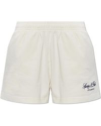 Sporty & Rich - Sweat Shorts With Embroidered Logo - Lyst