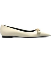 Versace - Leather Ballet Flats With Medusa Head - Lyst