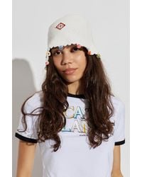 CASABLANCA - Crocheted Hat With Colorful Appliqués - Lyst