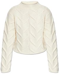 FRAME - Wool Sweater With A Stand-Up Collar - Lyst
