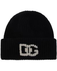 Dolce & Gabbana - Wool Beanie With Logo - Lyst