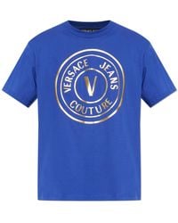 Versace Jeans Couture - T-Shirt With Printed Logo - Lyst
