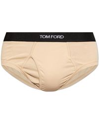 Tom Ford - Cotton Briefs With Logo - Lyst