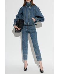 Lanvin - Denim Jacket With Stand-Up Collar - Lyst