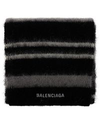 Balenciaga - Scarf With Embroidered Logo - Lyst