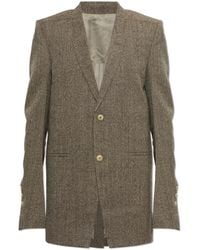 Rick Owens - Wool Blazer With Single Vent - Lyst