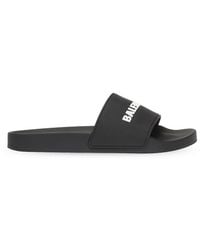 Balenciaga - Classic Logo Leather Slide - Lyst