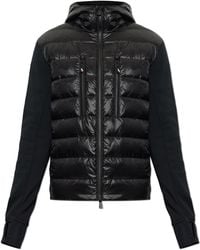 Moncler - Wool Jacket With A Down-Filled Front - Lyst