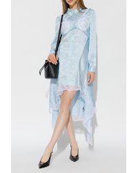 Burberry - Lace-trimmed Satin Gown - Lyst