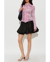 AVAVAV - Leather Skirt With A Crinkled Effect - Lyst