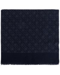 Ferragamo - Wool Scarf With Monogram - Lyst