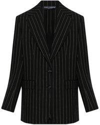 Dolce & Gabbana - Oversize Blazer With A Striped Pattern - Lyst