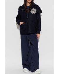 KENZO - Wool Jacket With Patch - Lyst