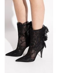 McQueen - Lace Ankle Boots Heron - Lyst