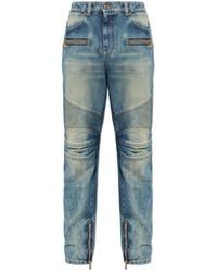 Balmain - Jeans With A 'Vintage' Effect - Lyst