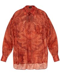 Etro - Silk Shirt With Floral Motif - Lyst