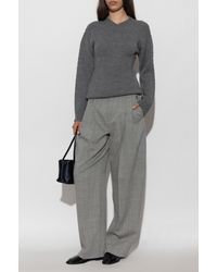 Jil Sander - Wool Sweater With V-Neck - Lyst