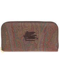 Etro - Wallet With Embroidered Logo - Lyst