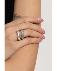AllSaints - Set Of Two Rings, - Lyst