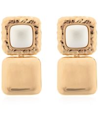 Self-Portrait - Earrings With Shimmering Crystals - Lyst