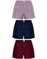 Lacoste - Three-Pack Of Cotton Boxer Shorts - Lyst