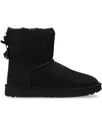 UGG - Mini Bailey Bow Ii Suede Shearling Winter Boots - Lyst