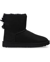 UGG - Mini Bailey Bow Ii Suede Shearling Winter Boots - Lyst
