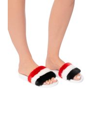 Moncler Jeanne Fur Mules - White