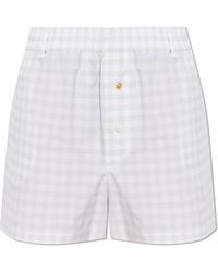 Moschino - Cotton Shorts With A Check Pattern - Lyst