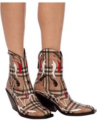 Burberry Matlock Cowboy Boots - Brown