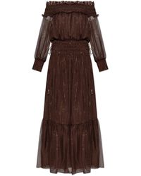 Self-Portrait - Dress With Lurex Thread - Lyst
