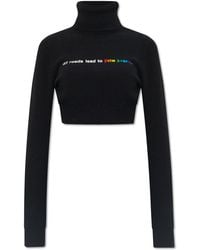 Palm Angels - Cropped Turtleneck Sweater, ' - Lyst