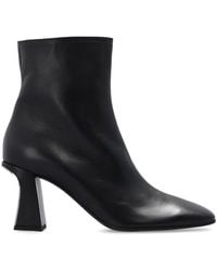 Furla 'sirena' Heeled Ankle Boots - Black