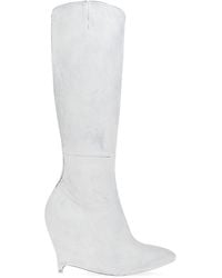 Maison Margiela - Leather Wedge-Heeled Boots - Lyst
