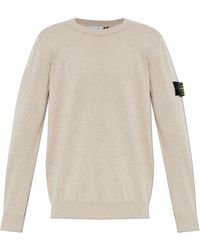 Stone Island - Sweater With Logo Patch - Lyst