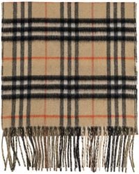 Burberry - Cashmere Scarf With Check Pattern - Lyst