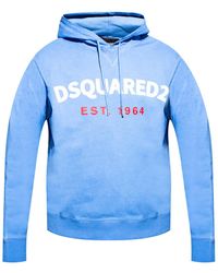 dsquared hoodie blue