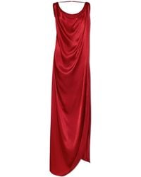 Maison Margiela - Satin Dress With A Slit - Lyst