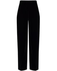 McQueen - Velvet Wide-Leg Trousers - Lyst