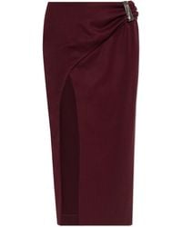 The Attico - Draped Skirt With Slit - Lyst