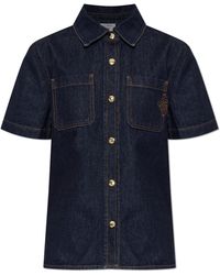 CASABLANCA - Denim Short-Sleeve Shirt - Lyst