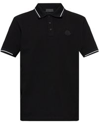 Moncler - Polo With Logo Patch - Lyst