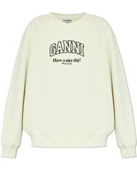 Ganni - Sweatshirt With Logo, - Lyst