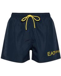 EA7 - Swim Shorts With Logo - Lyst