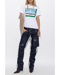 DSquared² - T-Shirt With A Colorful Print - Lyst